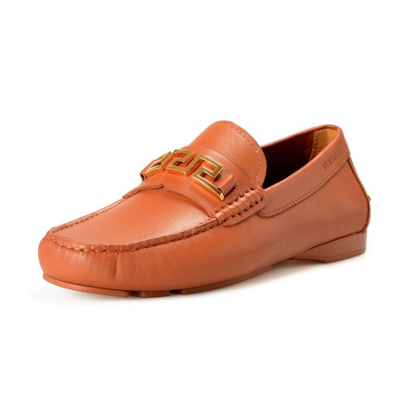 Versace Men\'s 100% Leather Brown Driver Moccasin Slip On Loafers Shoes main image 4